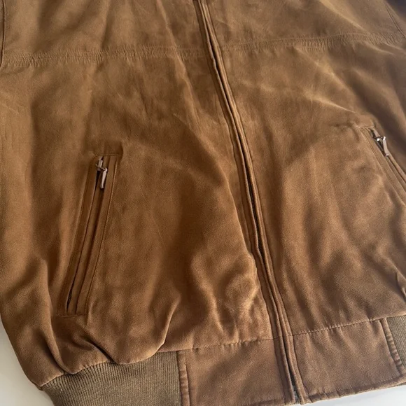 Vintage Geoffrey Beene Men's Brown Suede Jacket